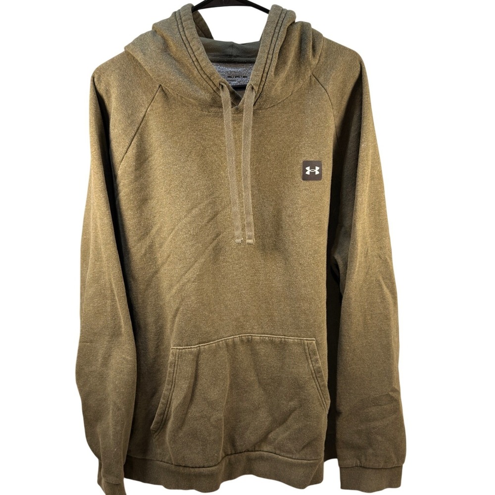Under‎ Armour Hoodie 3XL Mens Rival Fleece Loose Fit Olive Green 1357092